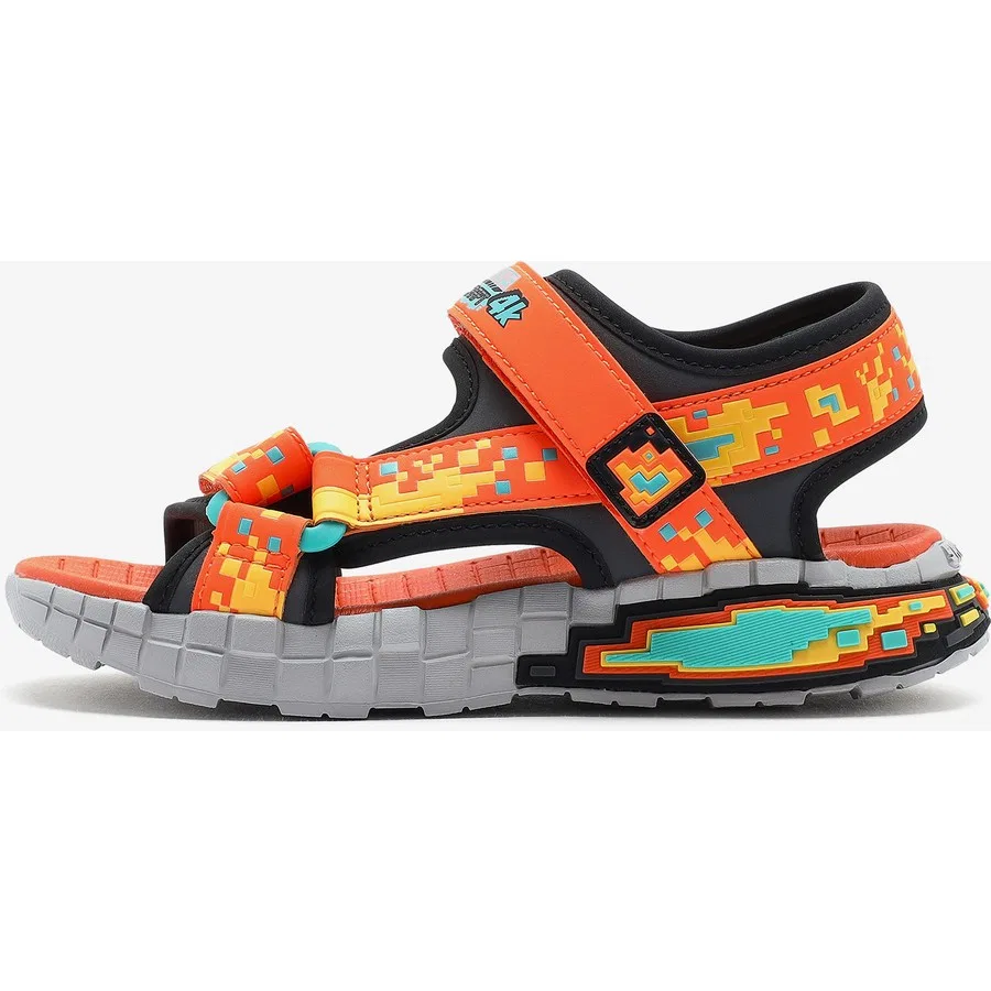 Сандалии с пиксельным дизайном Skechers Megasplash 4K, Оранжевый