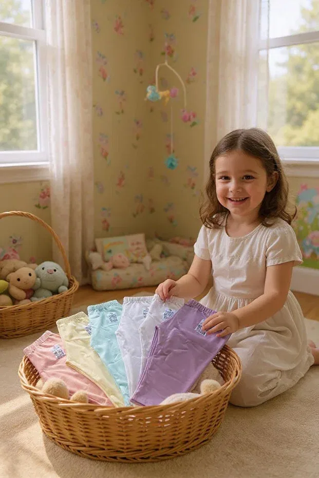 Детские леггинсы для девочек хлопковые Basics Bendehepsi, Multicolor — фото 2