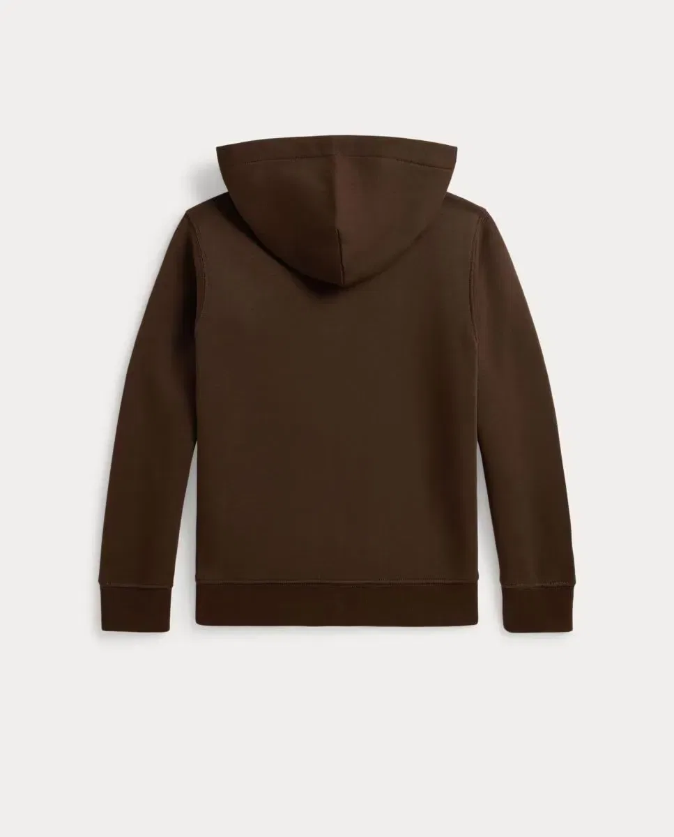 Детская худи для девочек на молнии Polo Ralph Lauren, Marrón Oscuro — фото 2