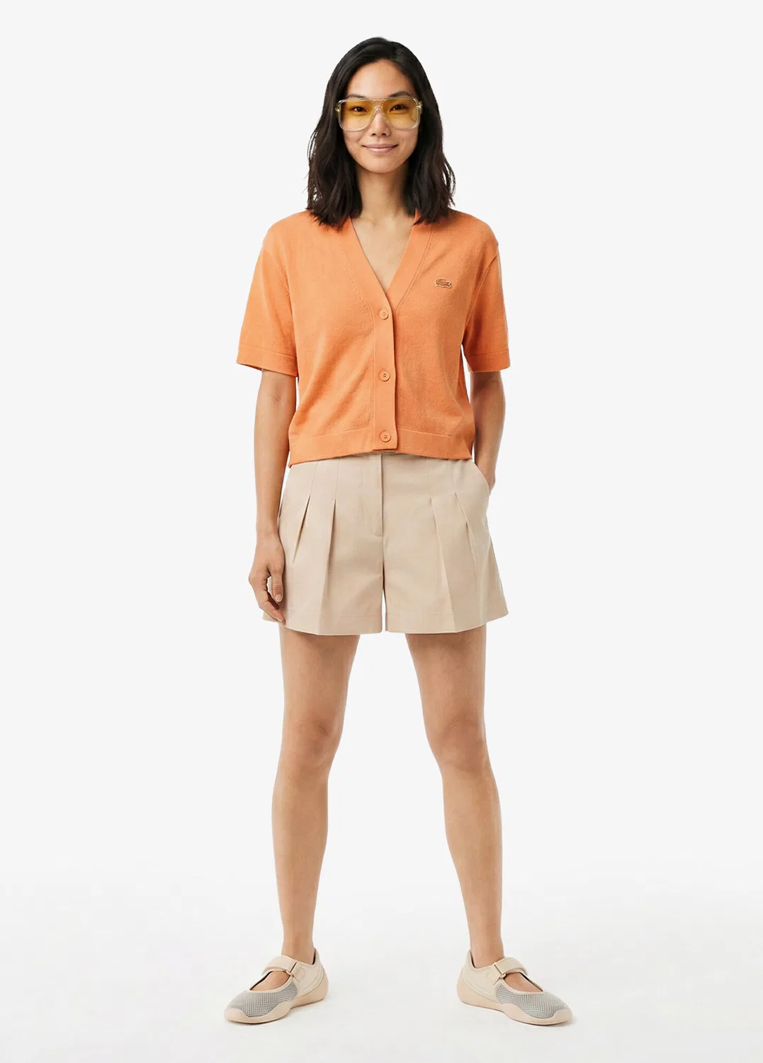 Халат Lacoste Relaxed Fit, оранжевый — фото 3
