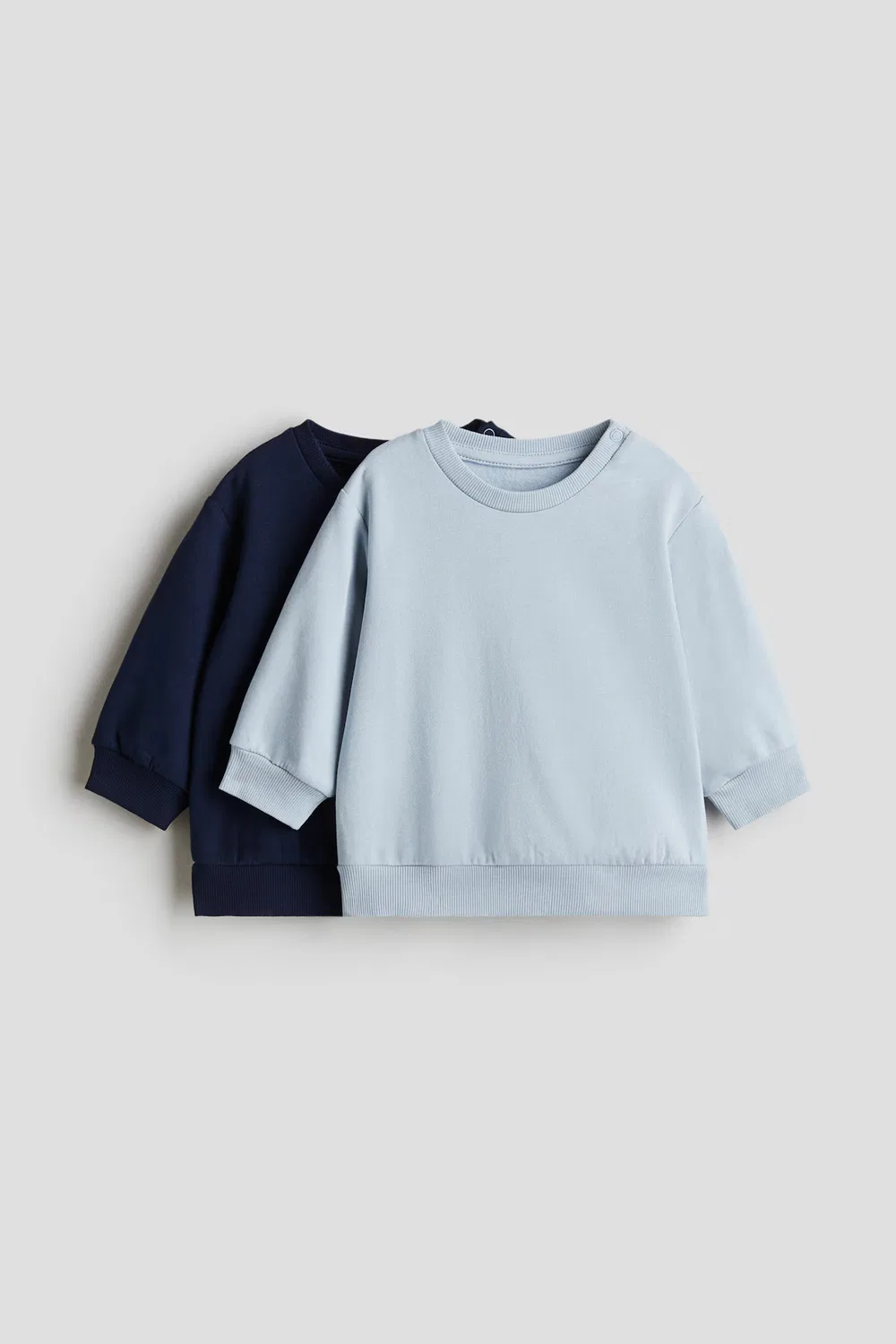 Комплект из 2 хлопковых толстовок H&M, Marineblau/Hellblau