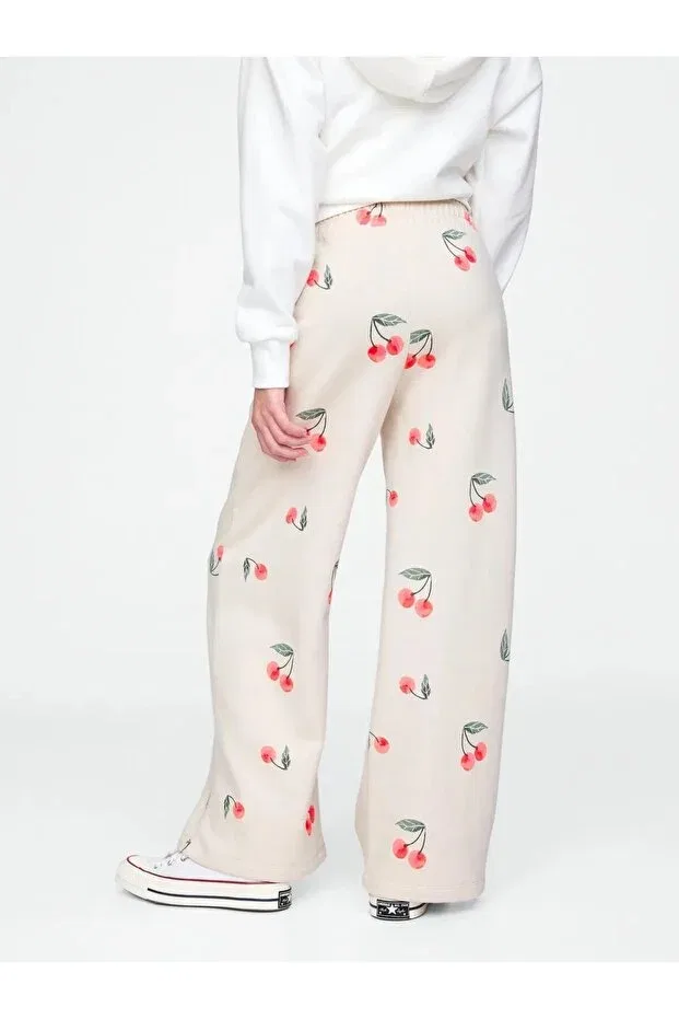Детские спортивные штаны для девочек с принтом Wide Leg Pant Gap, Stone — фото 3