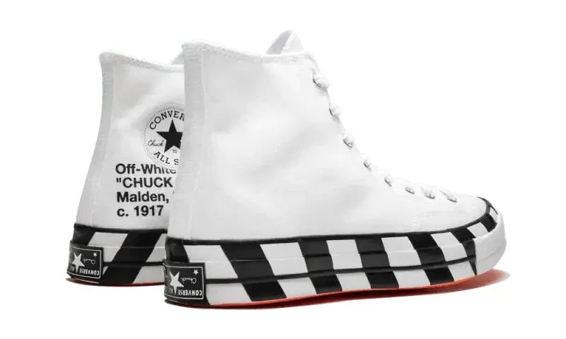 Детские высокие кеды Chuck Taylor 70s Converse, Off-White Schwarz Orange — фото 3