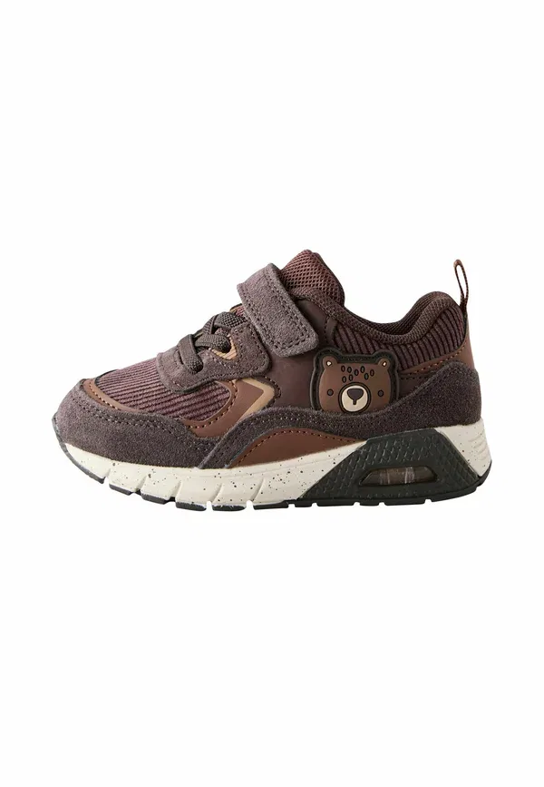 Кроссовки на шнурке с эластичным верхом Elastic lace bubble trainers Next, коричневый