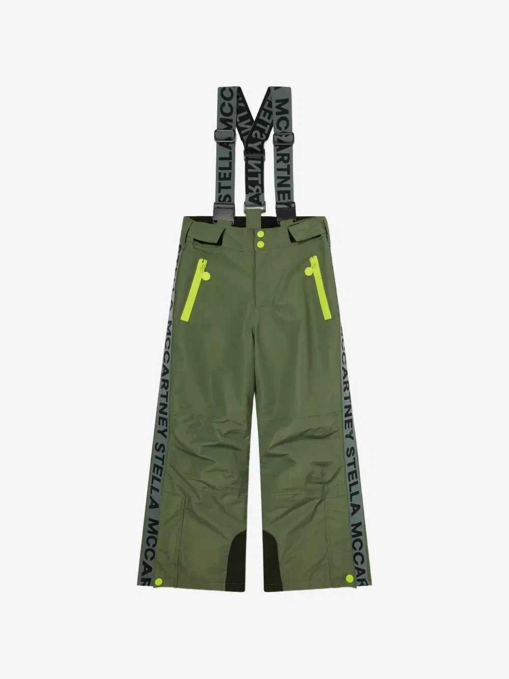 Лыжные брюки с логотипом Stella McCartney Kids, зеленый