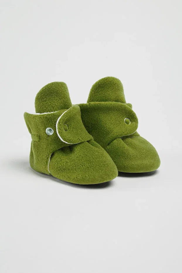 Детские домашние тапочки из флиса с органическим хлопком Babyzilla, Khaki