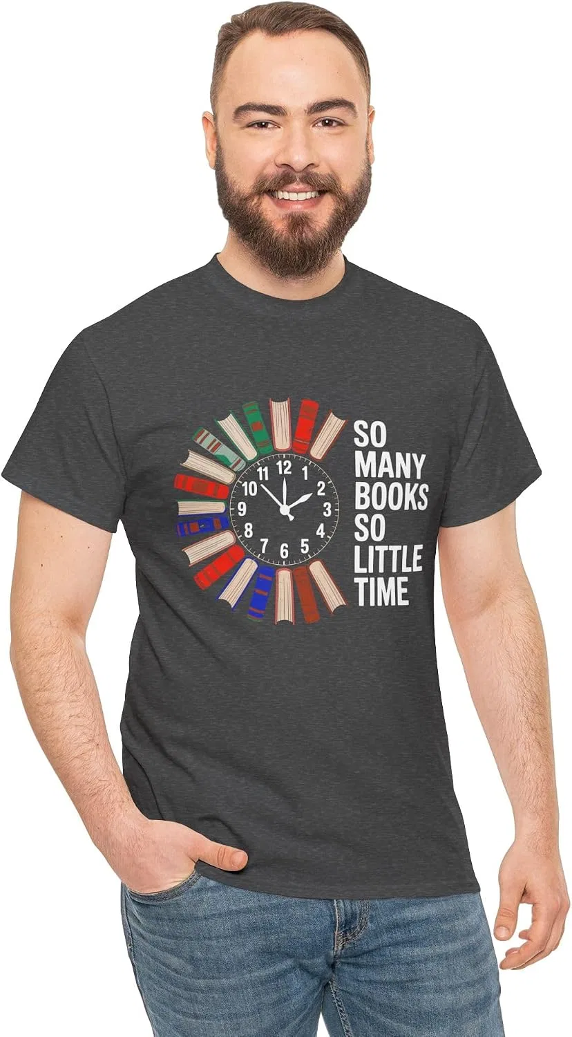 Женская футболка с принтом So Many Books So Little Time, тёмно-серый меланж — фото 2