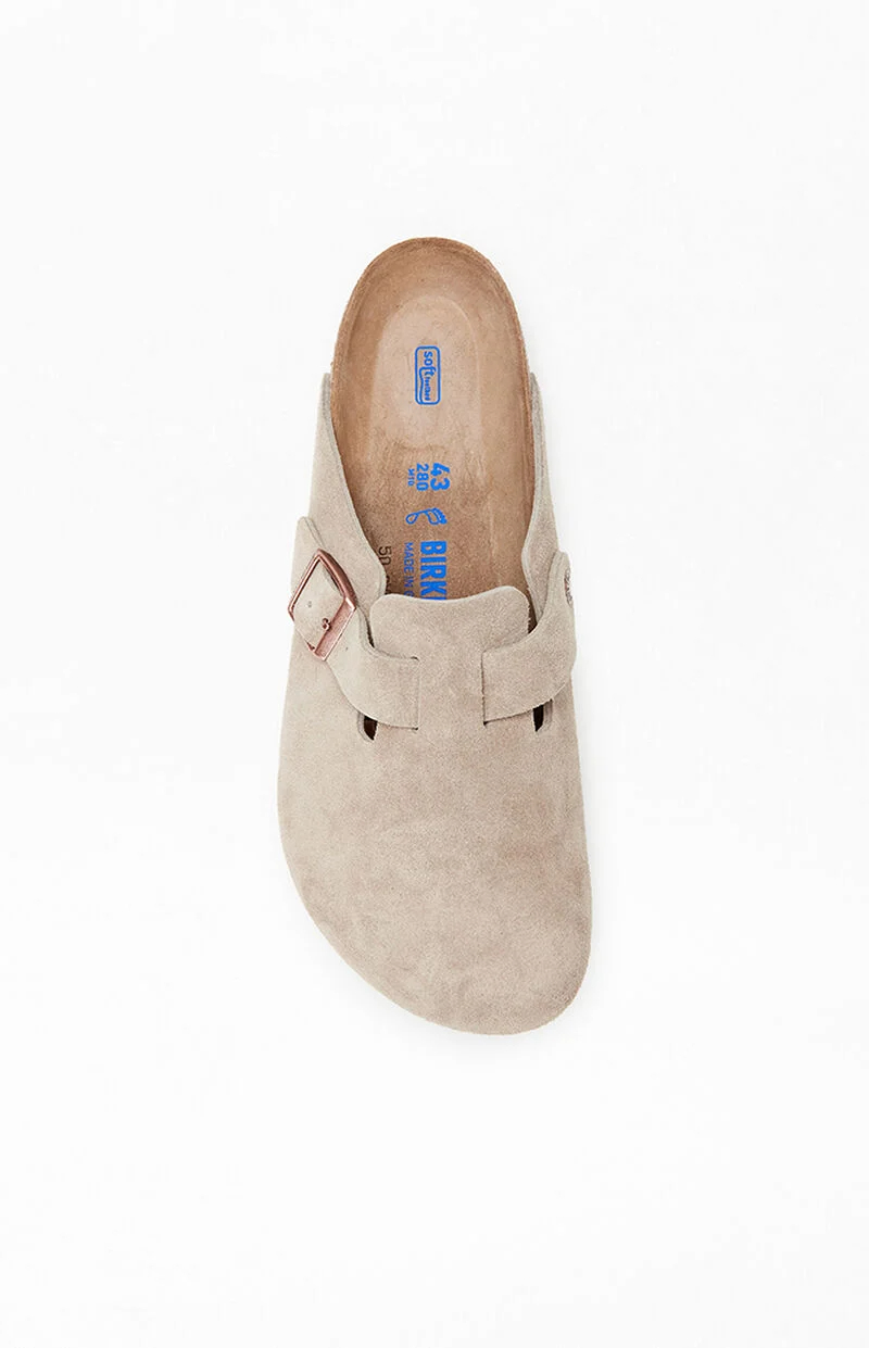 Сабо Birkenstock Boston Soft Footbed Taupe, бежевый — фото 4