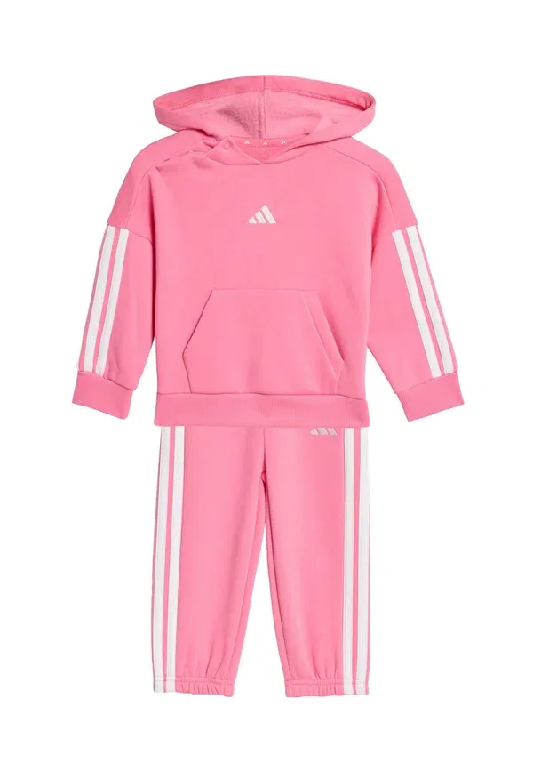 Спортивный костюм из флиса Adidas Originals Pink Fusion White, белый/розовый