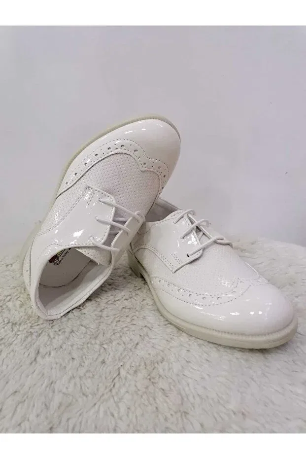 Детские ортопедические туфли для мальчиков с принтом Özgür Kids, Cream — фото 3