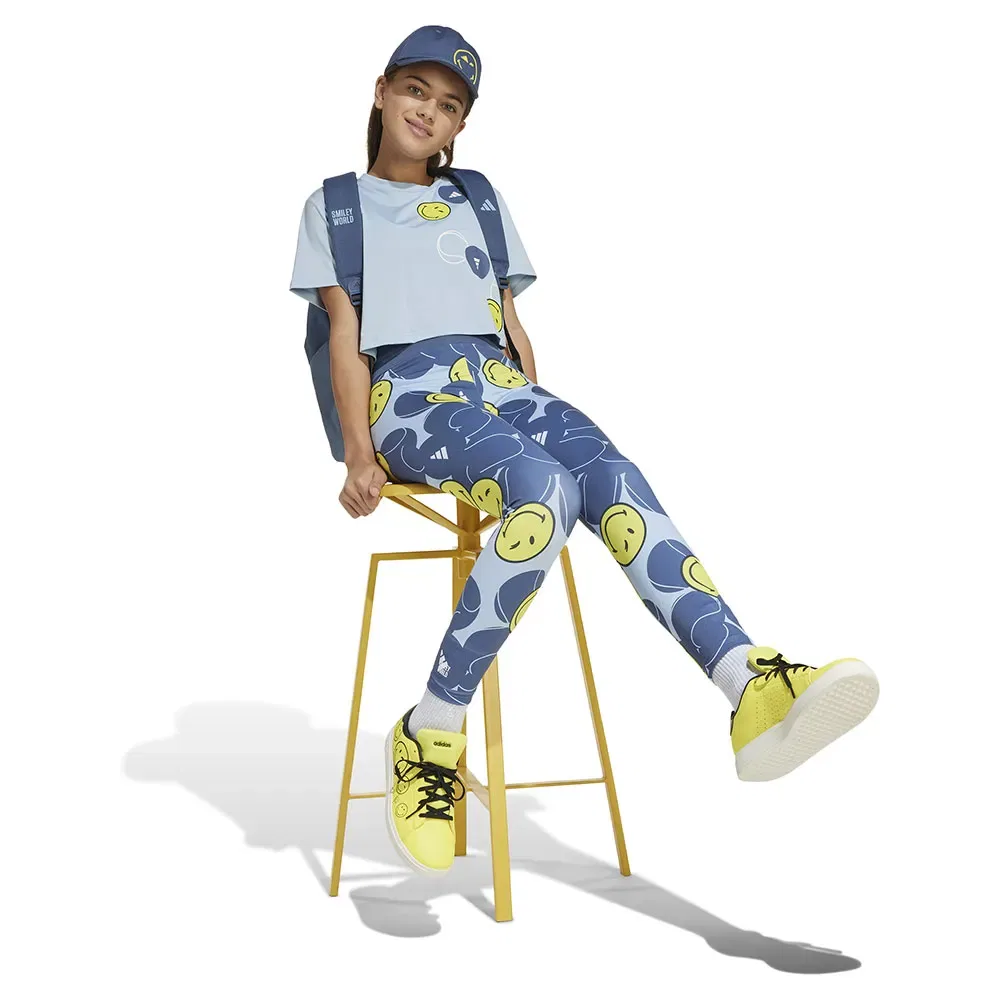 Футболка Adidas X Smileyworld с коротким рукавом Adidas, синий