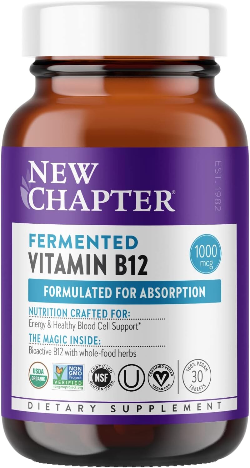 

Витамин B12 New Fermented, 1000 мг, 30 таблеток