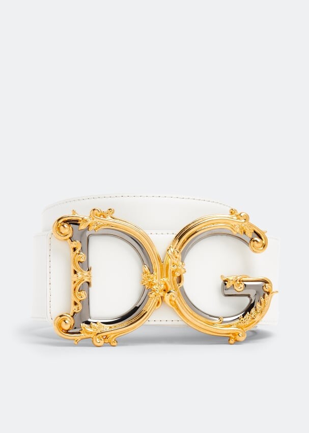 

Ремень DOLCE&GABBANA Baroque DG belt, белый
