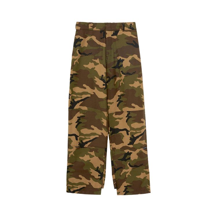 

Брюки Palm Angels Sartorial Waistband Camo Workpants 'Green', зеленый