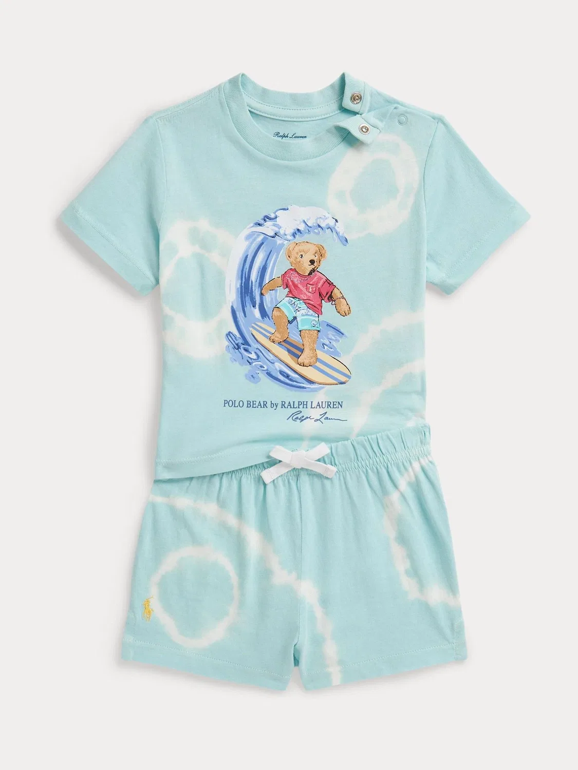 Комплект из футболки и шорт, с графическим принтом Polo Ralph Lauren, синий