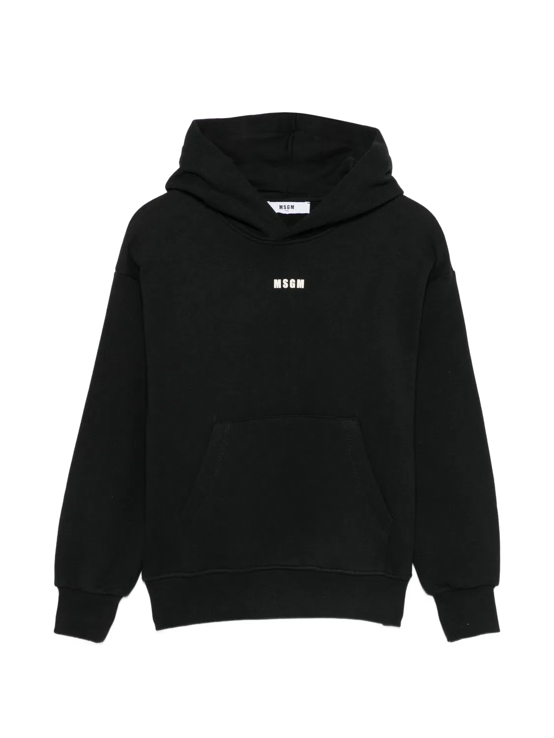 Худи с логотипом черного цвета MSGM, черный