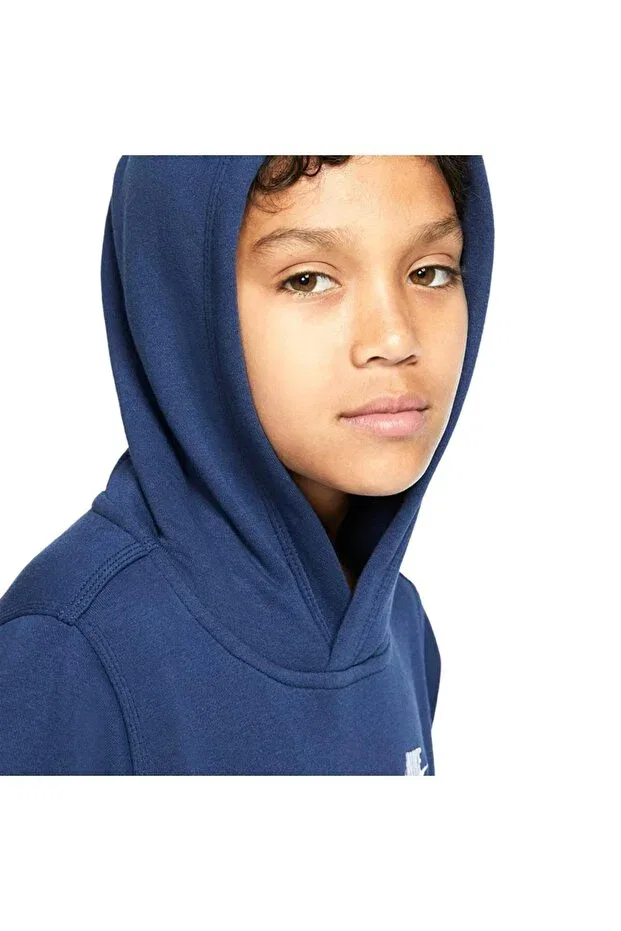 Детское худи для девочек хлопковое Nike, Navy Blue — фото 2