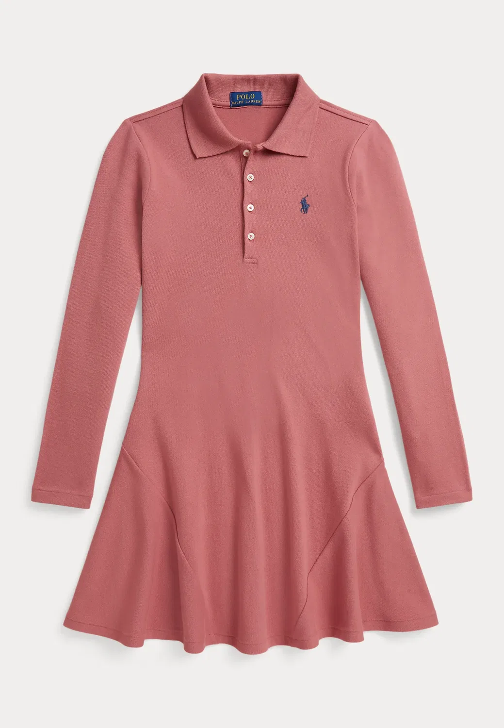 Платье-Поло из эластичной сетки, размер 7-14 лет - повседневное платье Polo Ralph Lauren, Canvas Pink