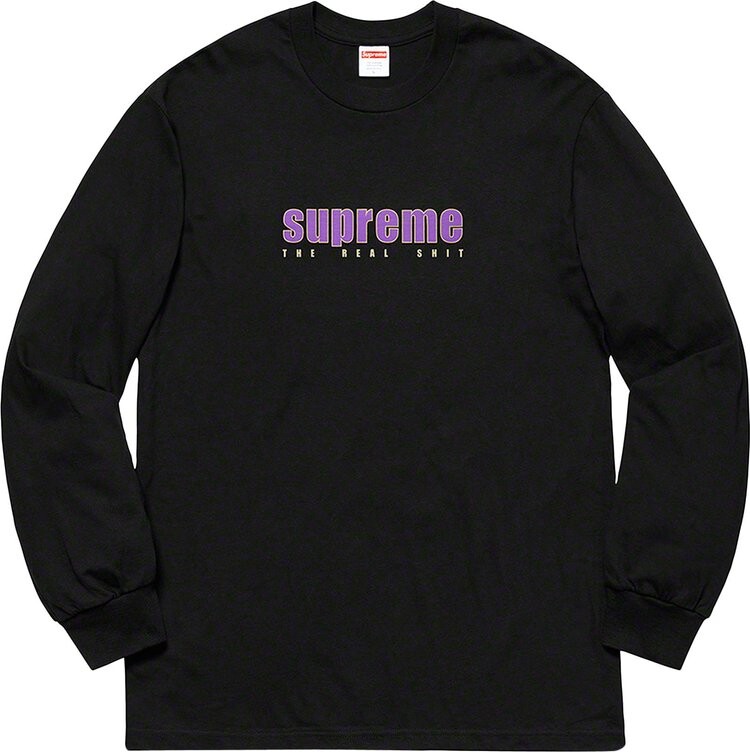 

Лонгслив Supreme The Real Shit Long-Sleeve Tee 'Black', черный