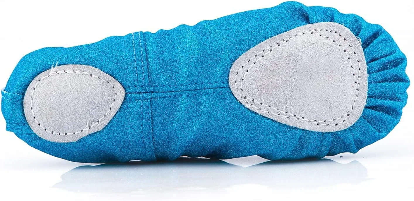 Детские балетки для девочек с блестками Ballet Shoes, Sky Blue — фото 4