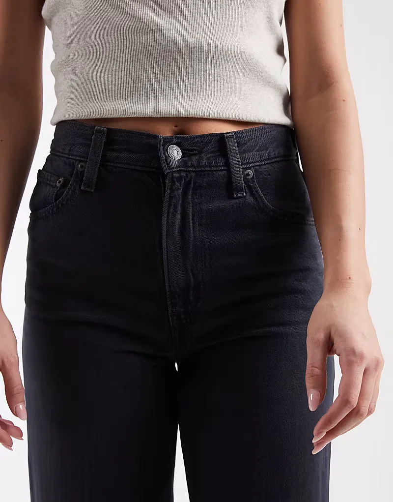 Джинсы Levi's с широкими штанинами и затяжкой, темно-синие — фото 4