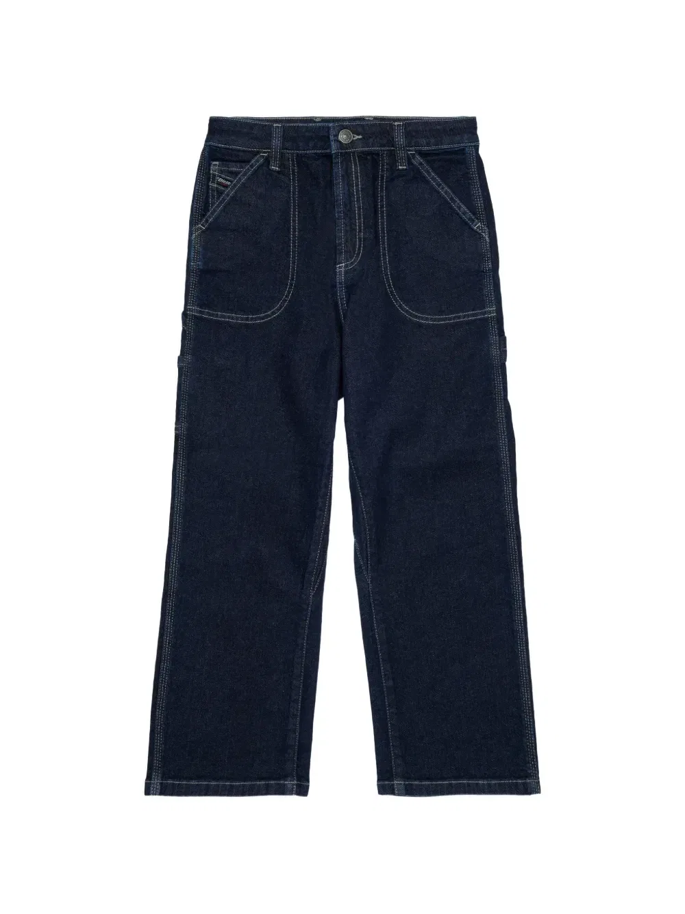 Джинсы с контрастной строчкой Diesel Kids, синий