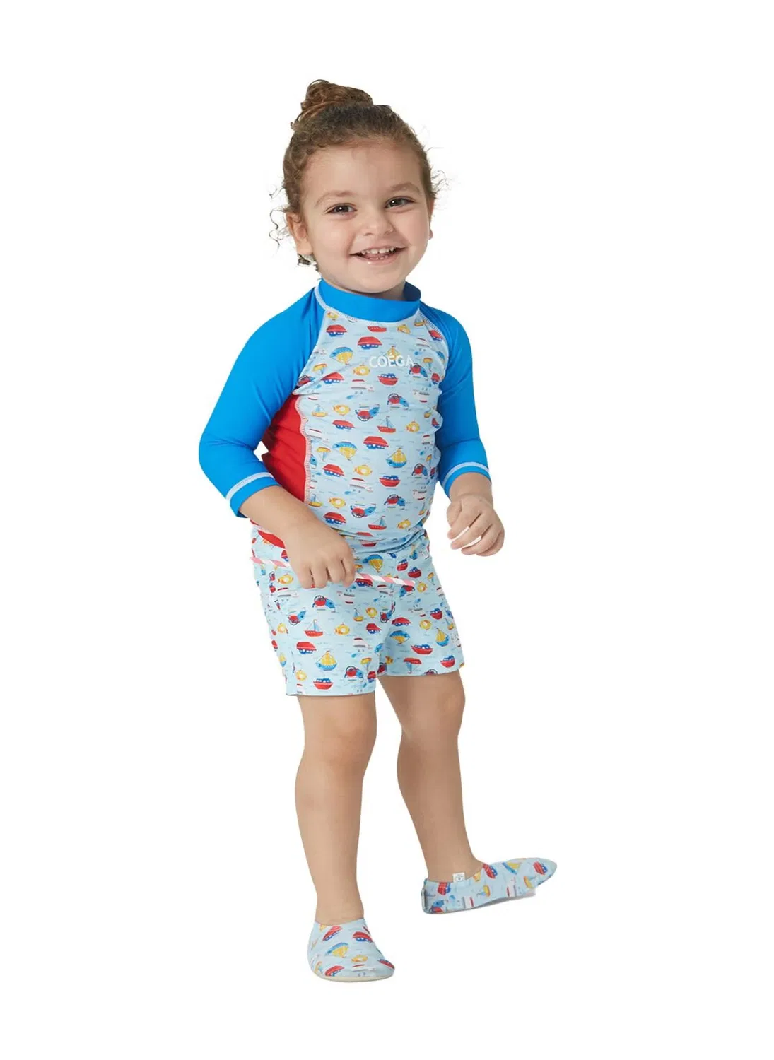 Шорты для плавания с принтом лодок Coega Sunwear, синий — фото 2