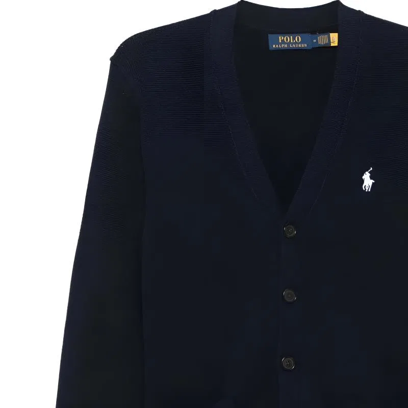 Мужской свитер с длинным рукавом Hunter Marine Blue & White Purple, Polo Ralph Lauren, Hunter Marine Blue & White Purple — фото 3