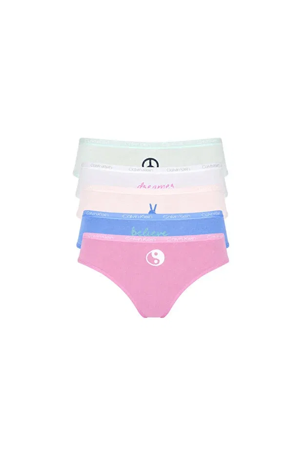 Детский комплект трусов для девочек 5 штук Calvin Klein, Multicolored