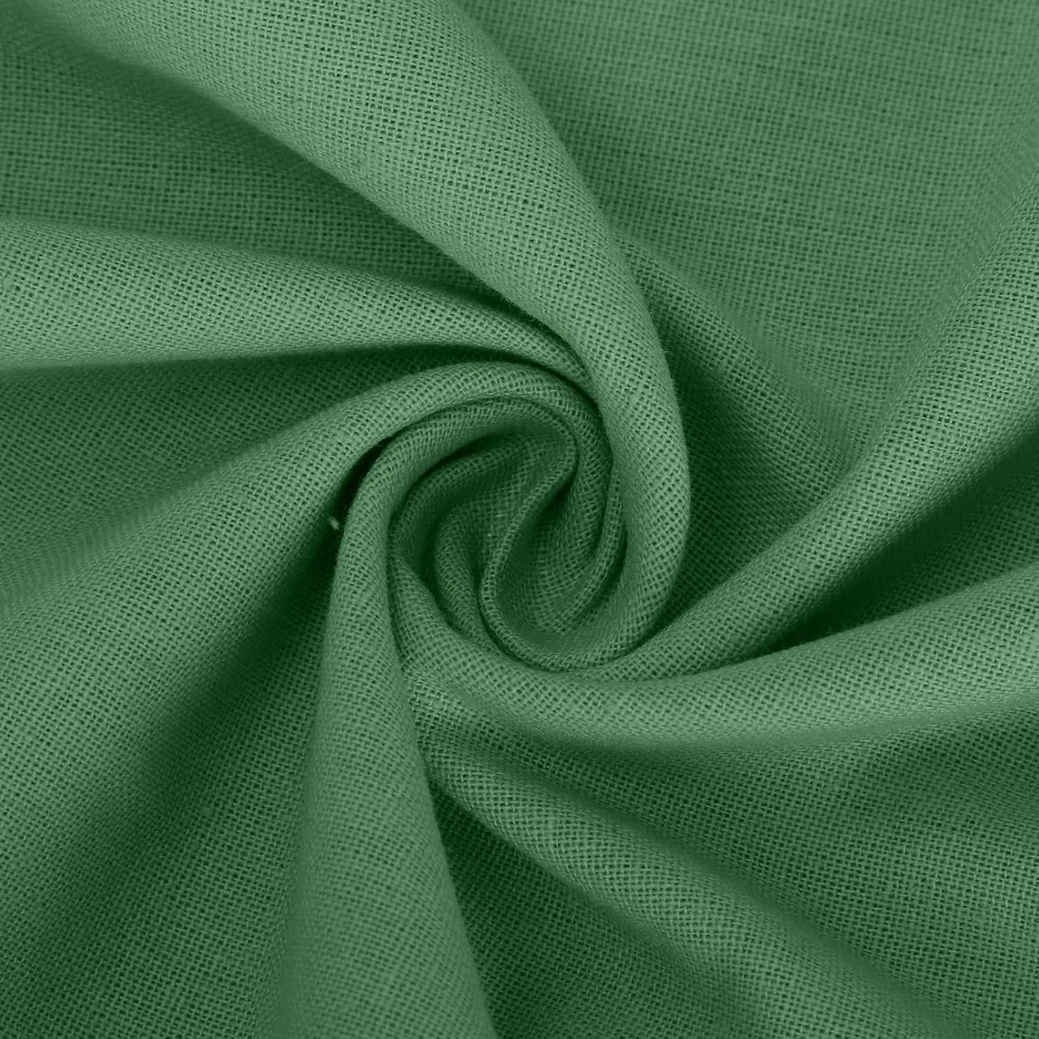 Женское летнее платье свободного кроя из хлопка и льна, Green — фото 4