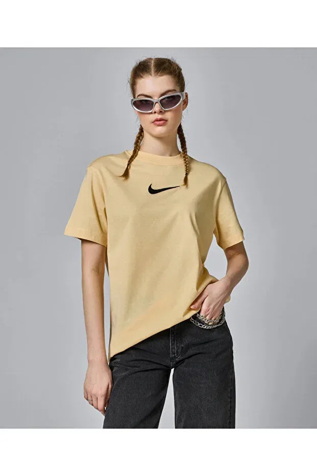 Женская футболка хлопковая Nike, Sarı