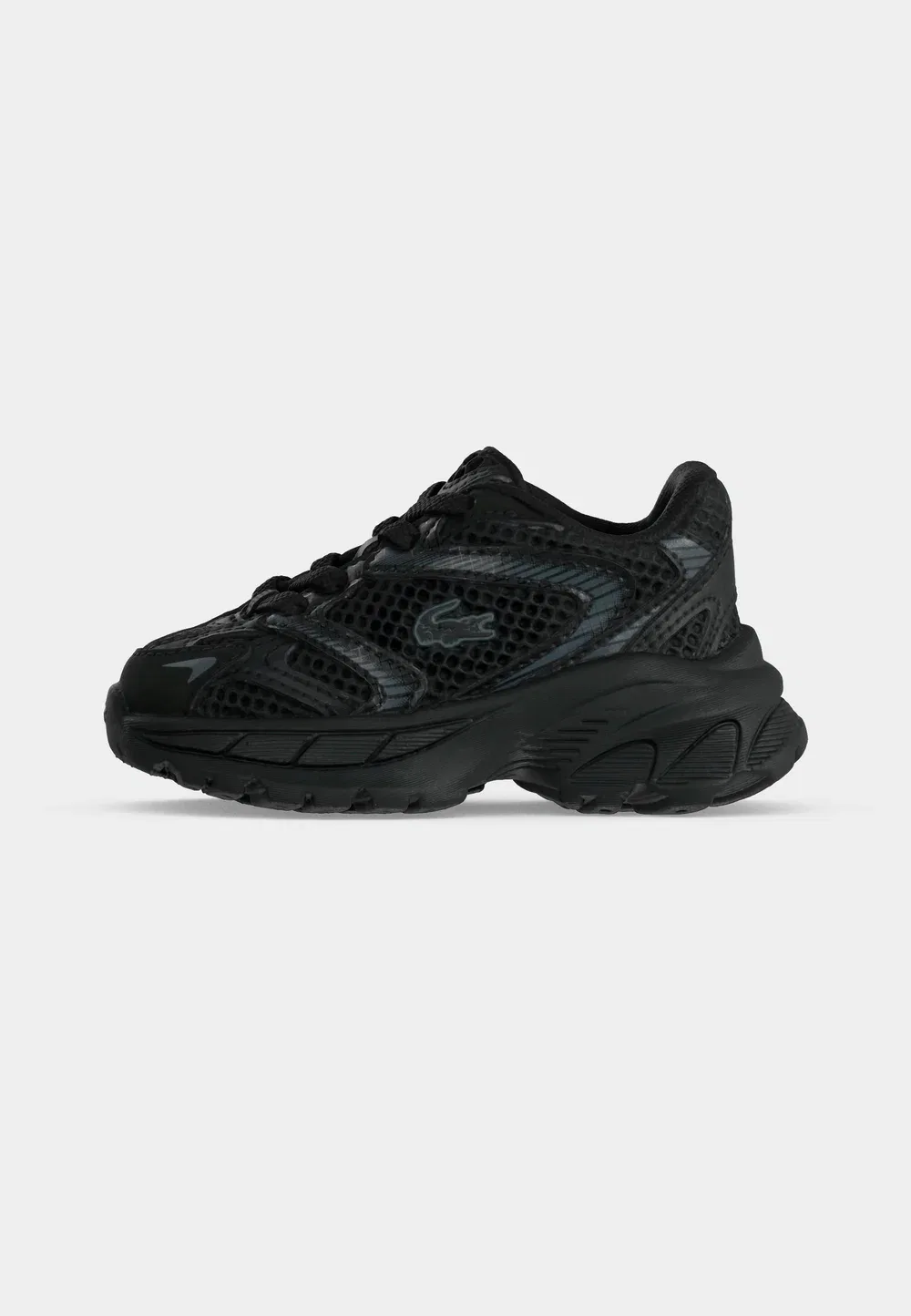 Детские туфли на шнуровке L003 Neo Shot унисекс - детские туфли Lacoste, Black — фото 2