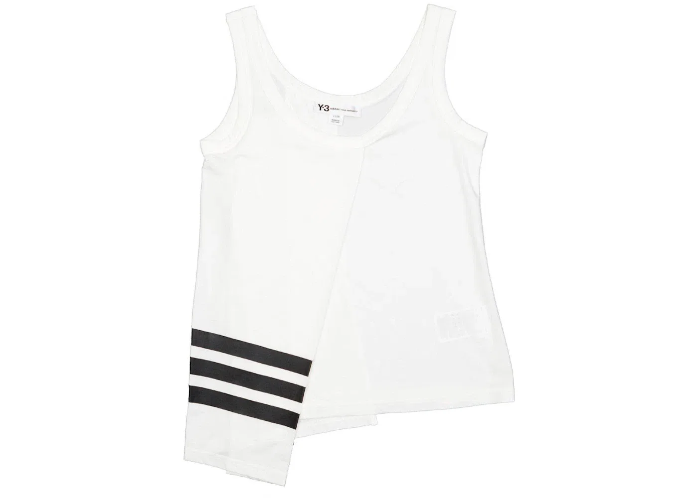 Женский топ с принтом Y-3 3 Stripes Tank Top Adidas, White/Black