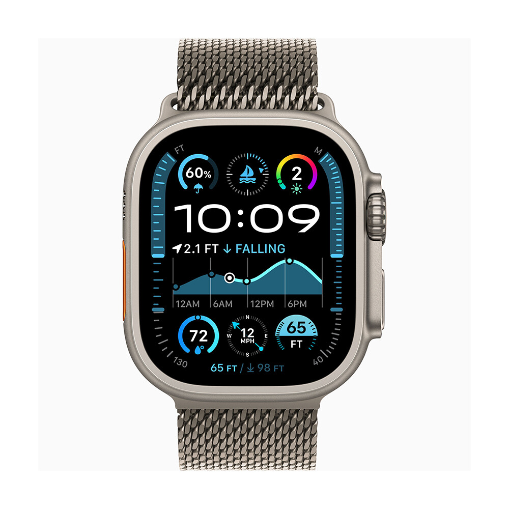 Умные часы Apple Watch Ultra 2, 49 мм, GPS+Cellular, Natural Titanium Case/Natural Titanium Milanese Loop, S — фото 2