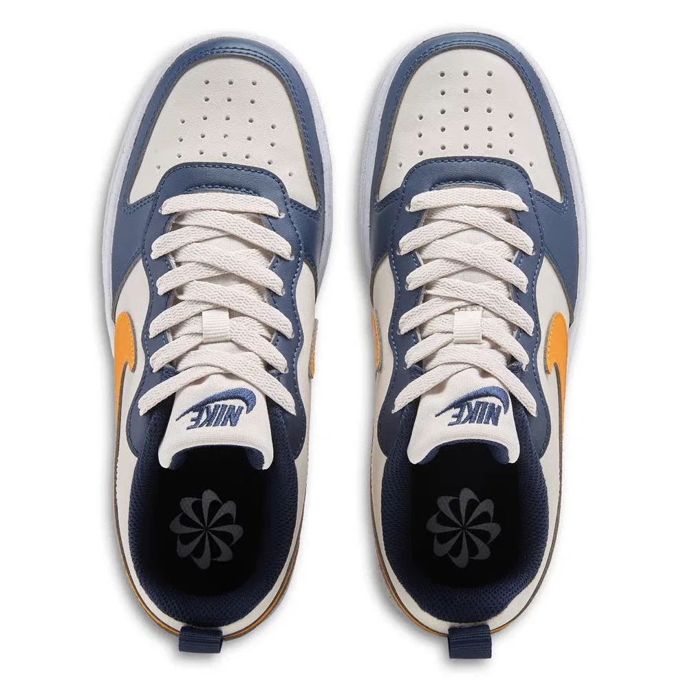 Детские низкие кроссовки Court Borough Recraft Nike, Grey/Navy/Orange — фото 4