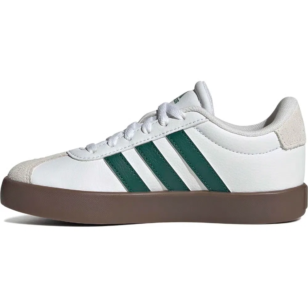Детские кроссовки VL Court 3.0 Adidas, White/Green/Tan — фото 3
