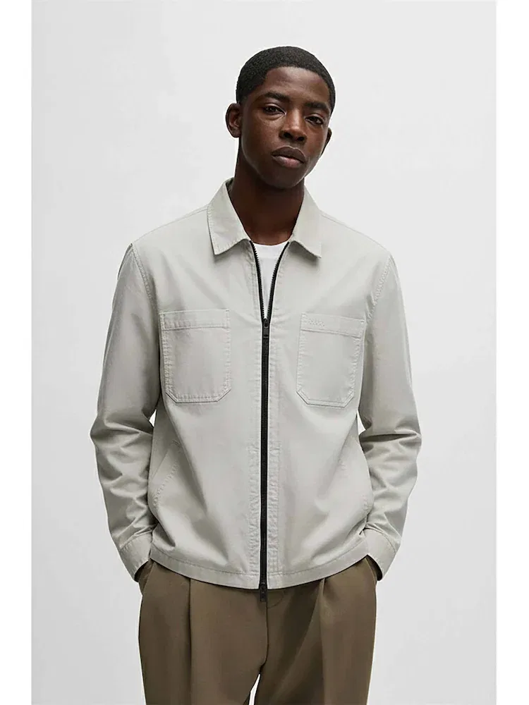 Куртка из хлопка, модель Work Jacket BOSS, Silver