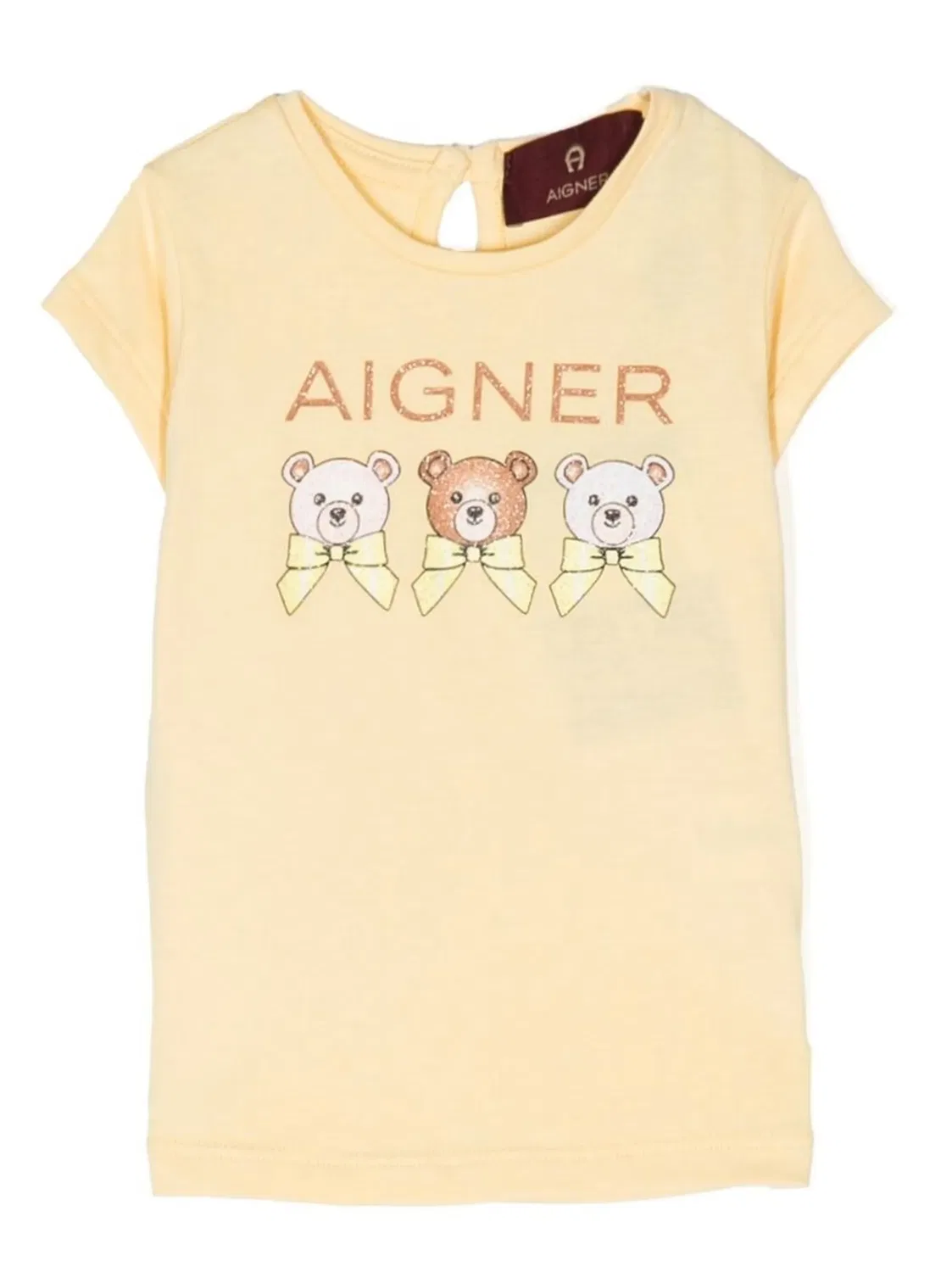 Футболка с логотипом и коротким рукавом Aigner, светло-бежевый