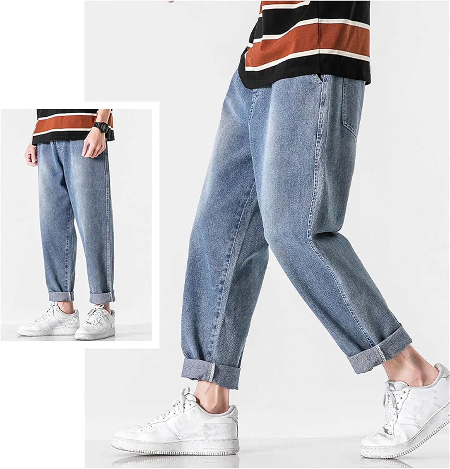 Джинсы Regular Fit Flex для мужчин, Generic, XL, Blue 2 — фото 3