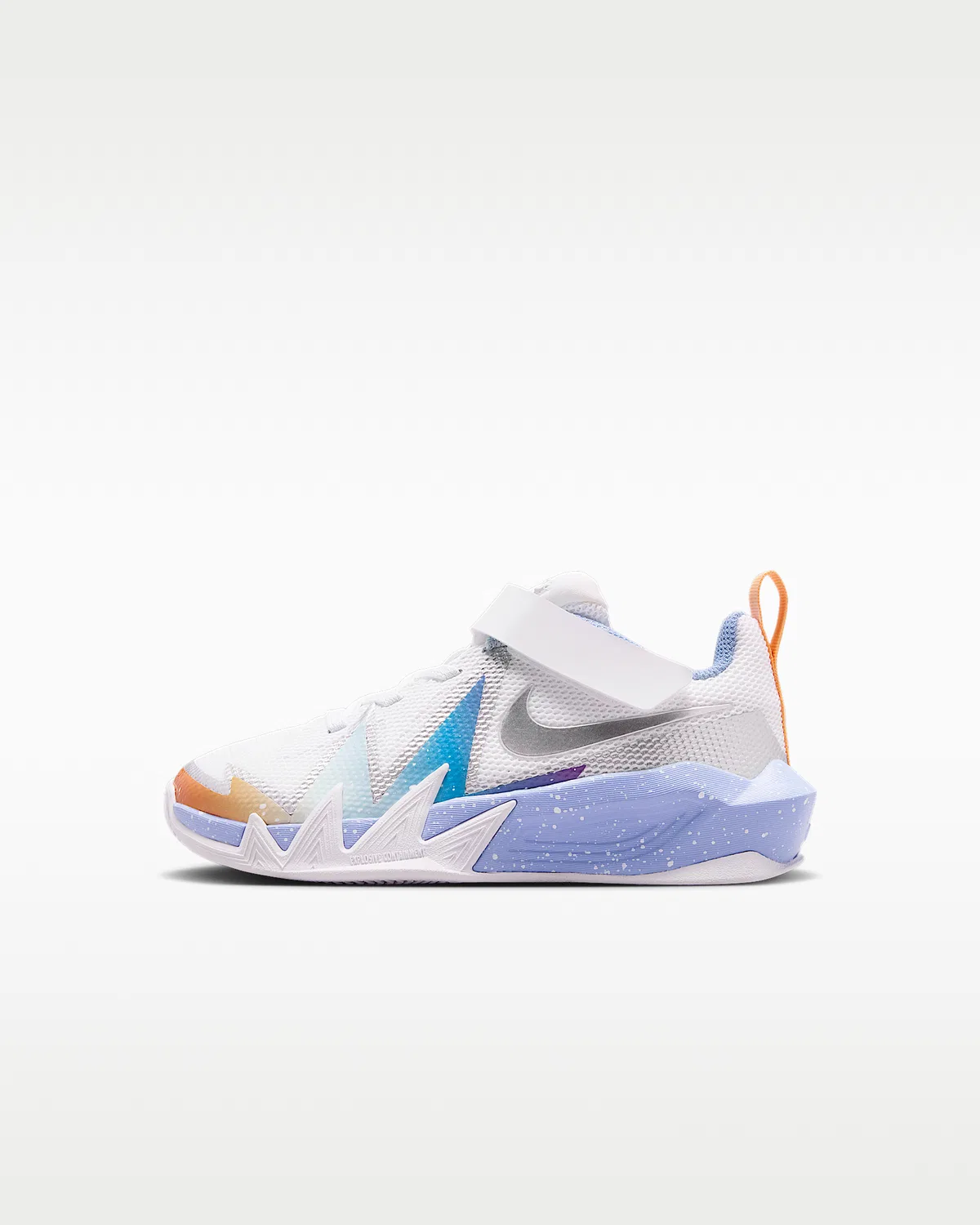 Кроссовки Nike S.T. Dynamite для малышей, White/Light Thistle/Orange Frost/Metallic Silver