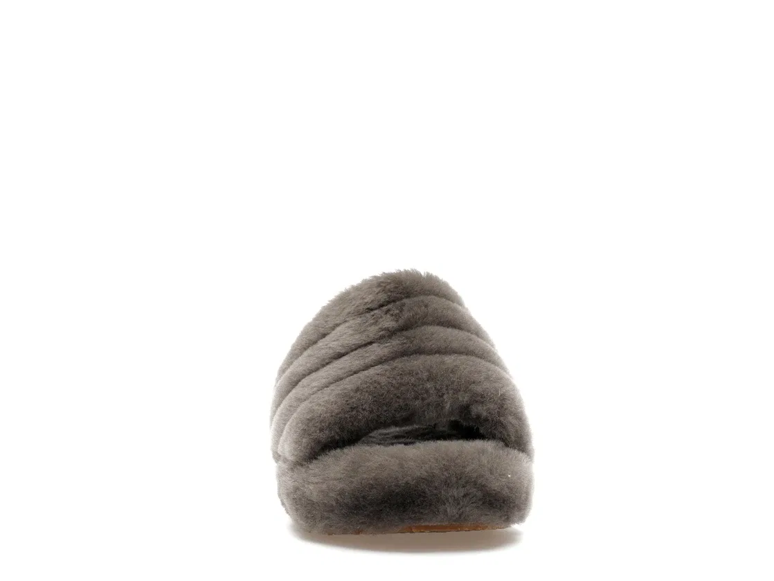 Детские сланцы UGG Fluff Yeah Slide, Charcoal — фото 2