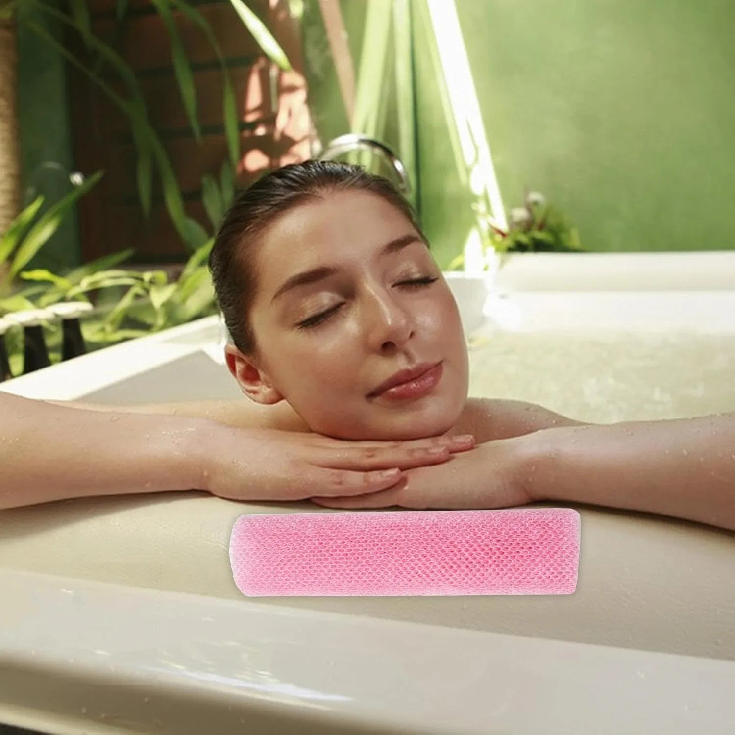Мочалка из нейлоновой сетки African Mesh Sponge, 3 шт, Rose Generic — фото 2