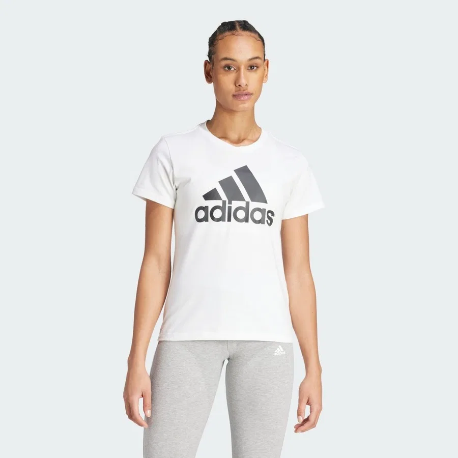 Футболка с коротким рукавом Essentials Logo Tee adidas, Черно-белый