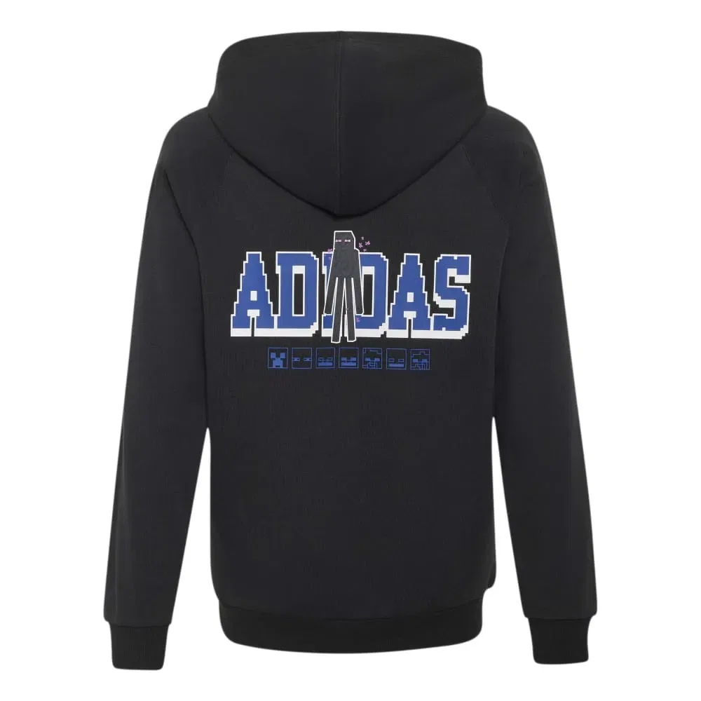 Детское худи с принтом Minecraft Adidas, Black — фото 2