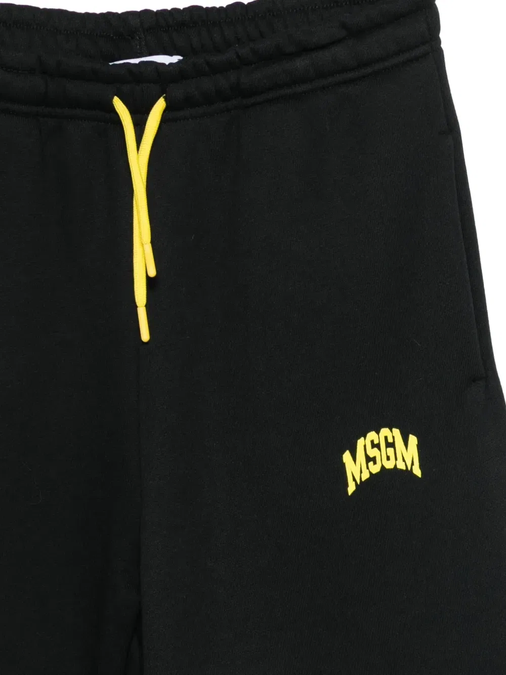 Спортивные брюки со шнурком на поясе и логотипом MSGM Kids, черный — фото 3