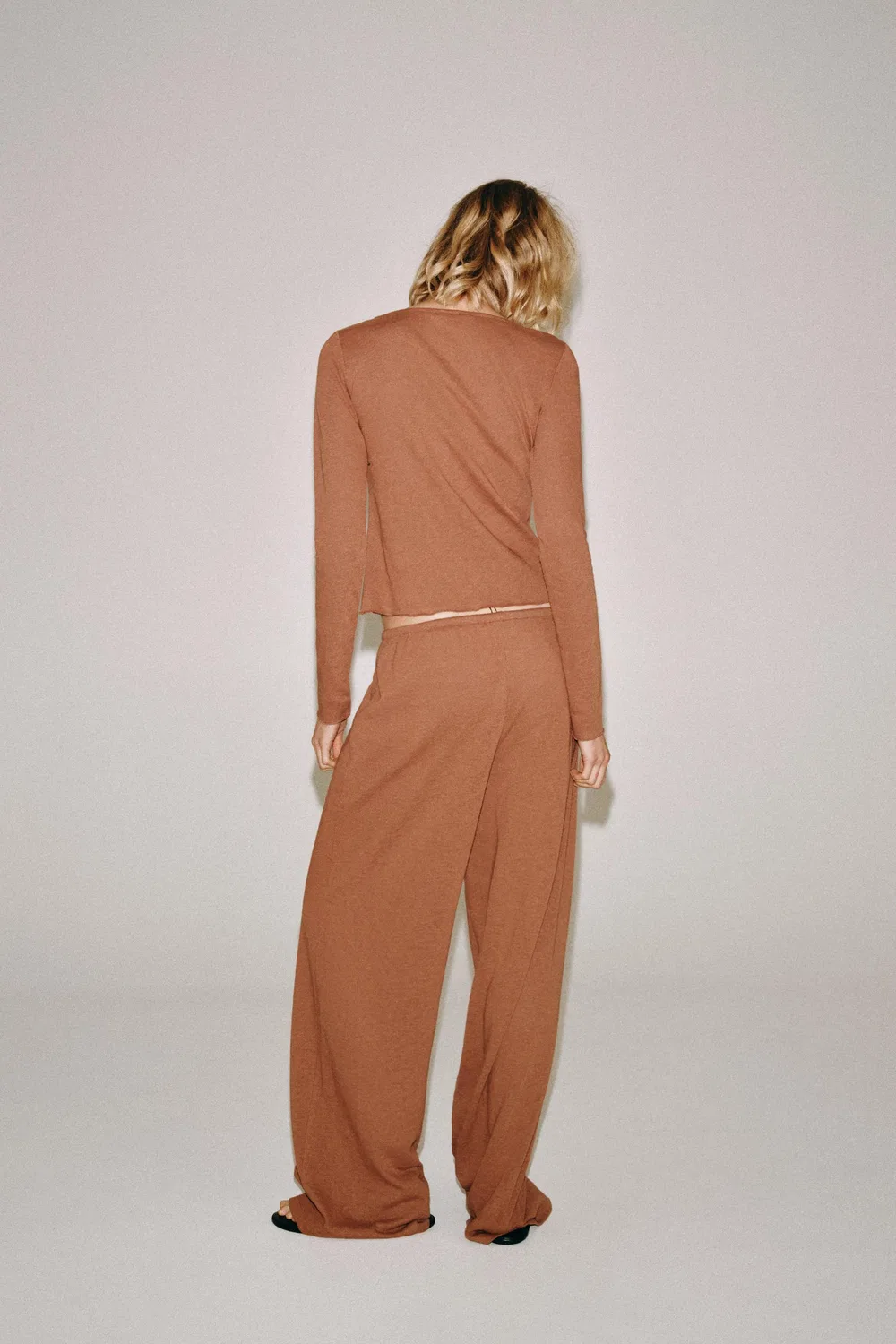 Рустикальные брюки ZARA, dark russet — фото 4
