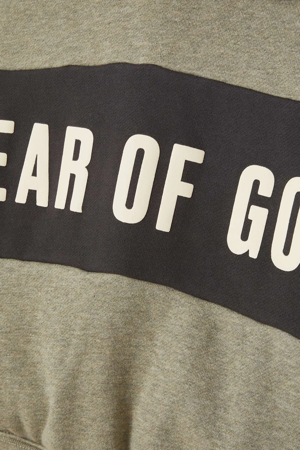 Худи укороченное Fear of God Essentials, зеленый — фото 4