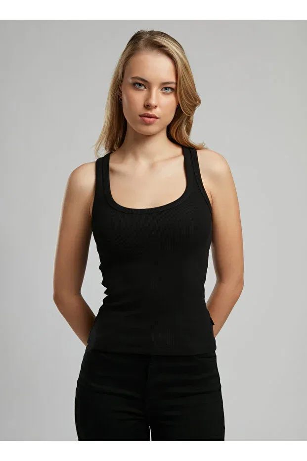 Детская майка с тонкими бретелями Lee Cooper, Black