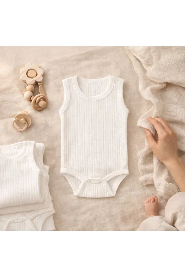 Детский комплект боди с застежками-кнопками Novibaby, White99 — фото 2