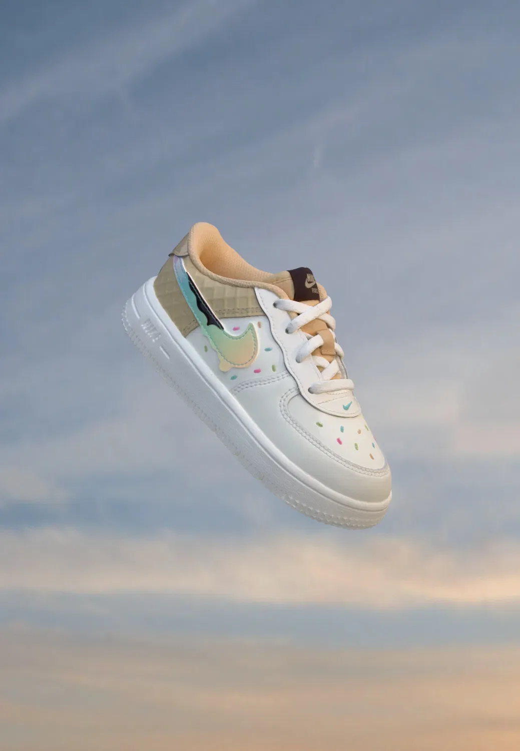 Кроссовки Force 1 low bt lace na16 унисекс Nike Sportswear, Sail/Multicolor/Sesame/Bleached Turq/Lemon Venom/Light Chocolate